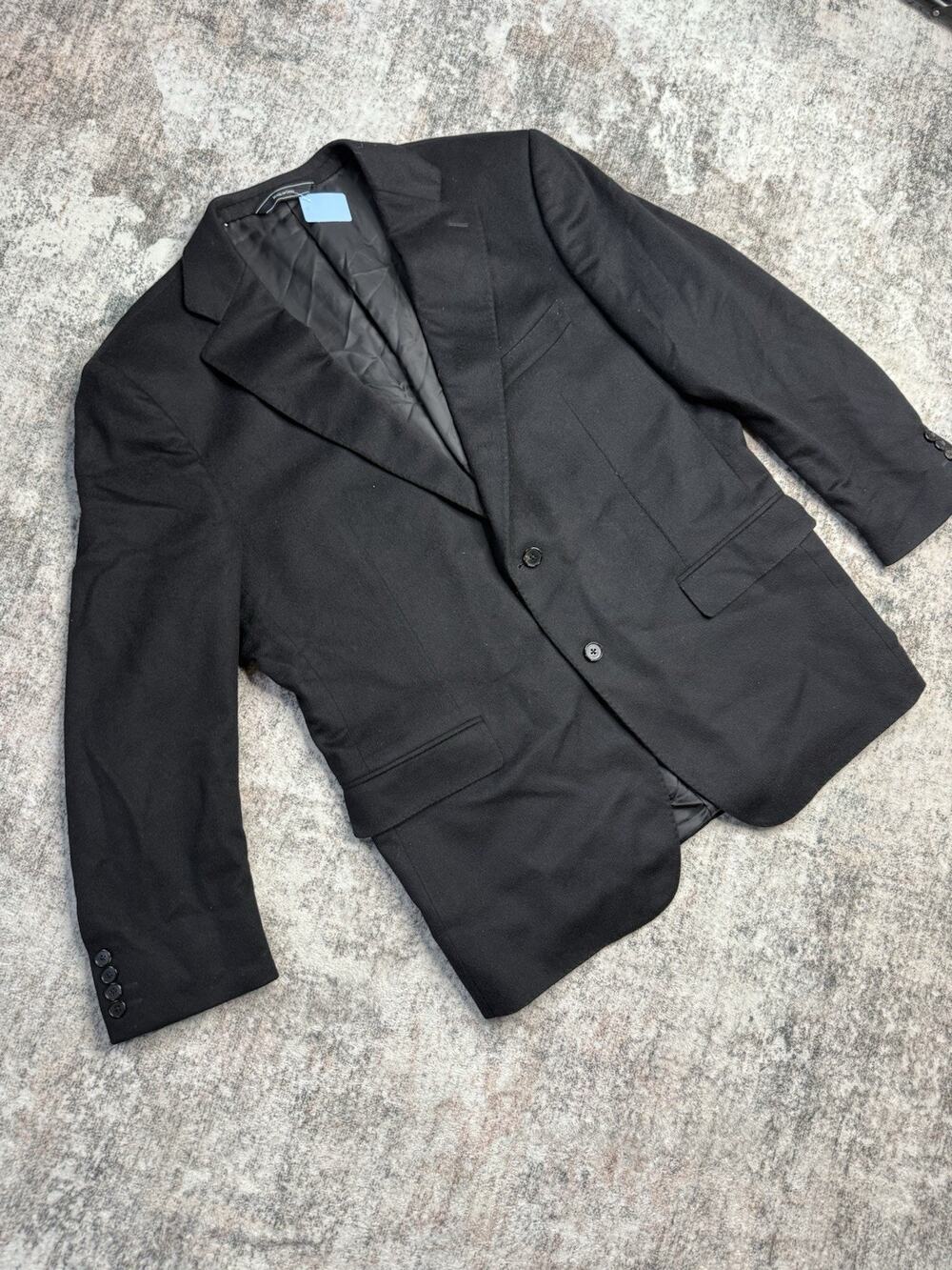 Cardinal of Canada Colombo Cashmere Sport Coat 46R US Black Quiet Luxury SOFT